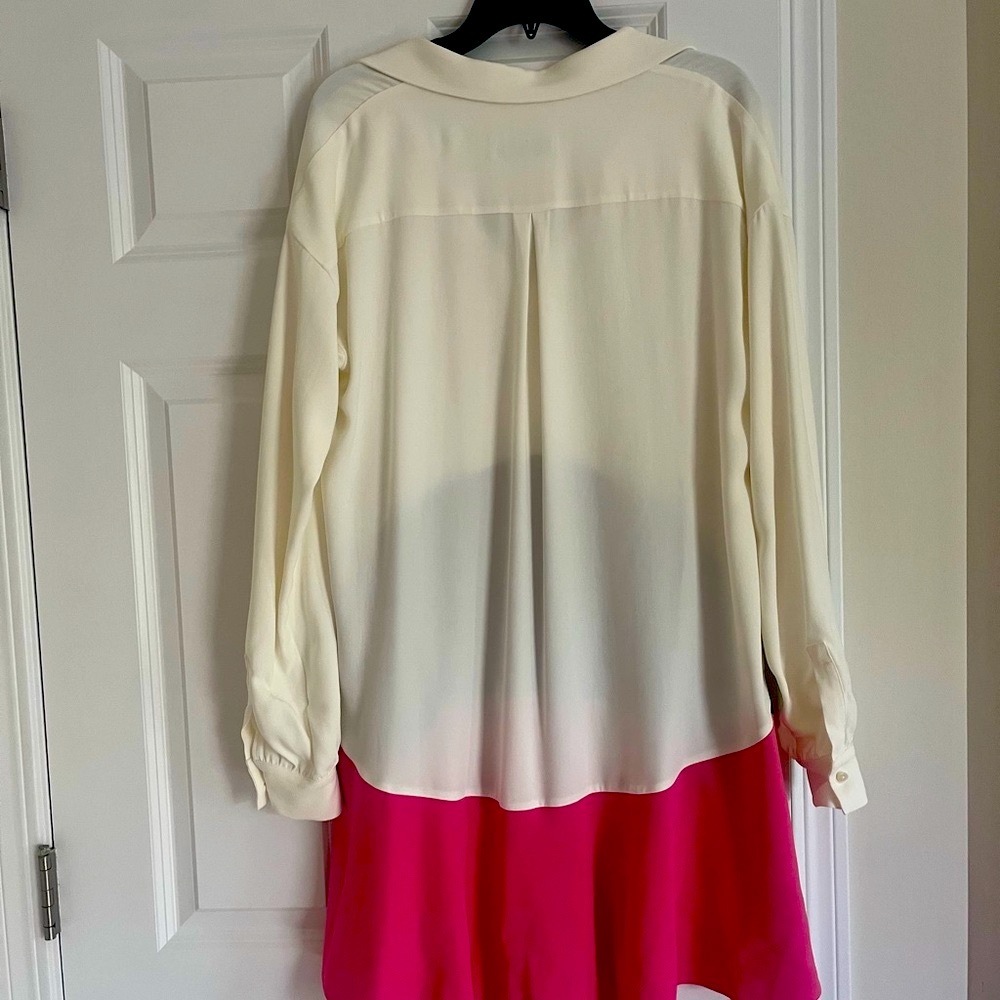 Mauro Grifoni Elegant off white with black and pink dress, made in Italy, NWT - Picture 2 of 3